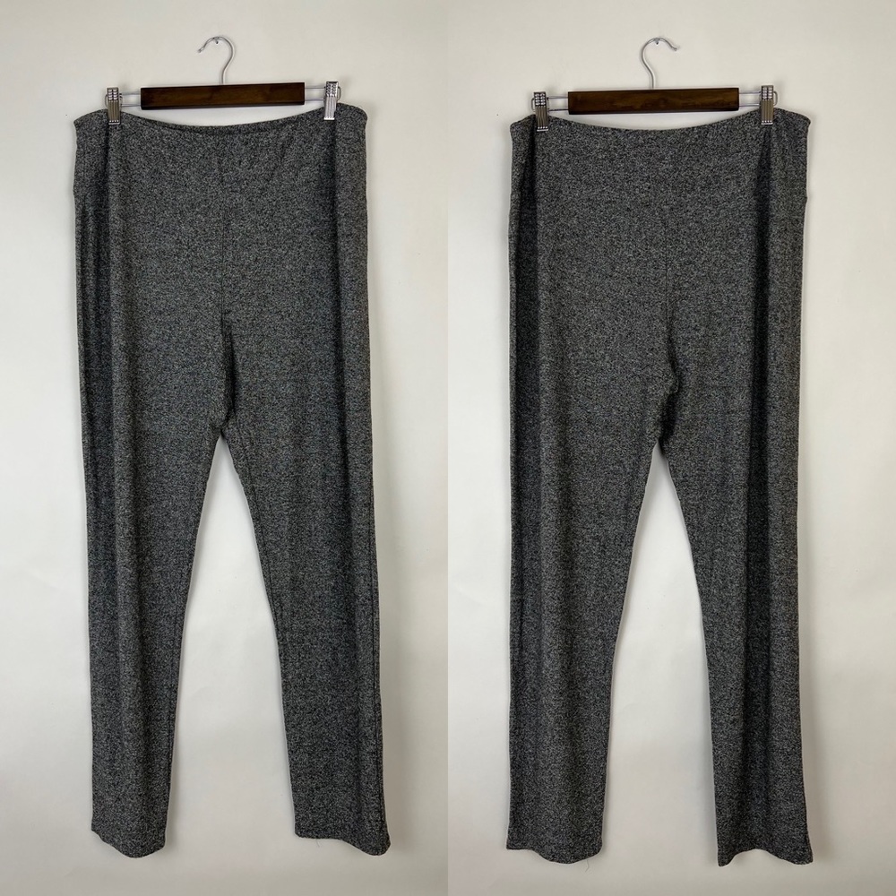 J. JILL women’s smooth fit slim leg heathered black leggings pants L
